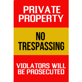 Private Property Signage Template | Private Property Sign