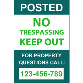 Private Property Keep-out Sign | Private Property Sign Template