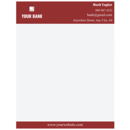 Your Bank Letterhead