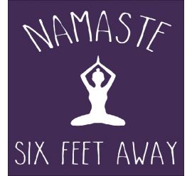 Namaste Six Feet Away Mask