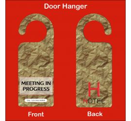 Meeting In Progress Hotel Door Hanger 