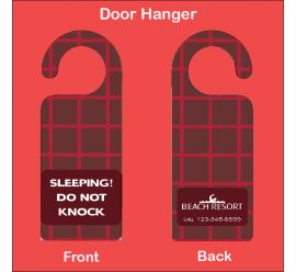 Sleeping Beach Resort Door Hanger   