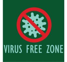 Virus Free Zone T-shirt Design Template