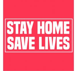 Stay Home Save Lives T-shirt Design Template  