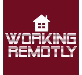 Working Remotely T-shirt Design Template  