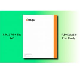 Orange Letterhead Template 