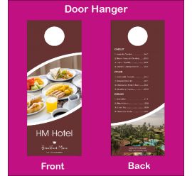 Restaurant Menu Door Hanger 