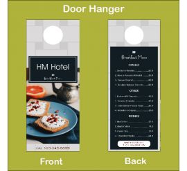 Restaurant Breakfast Menu Door Hanger 