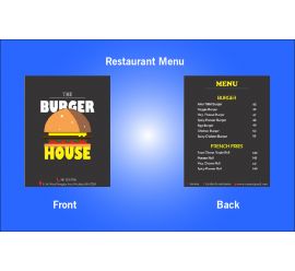 Restaurant The Burger House Menu Design Template - V24