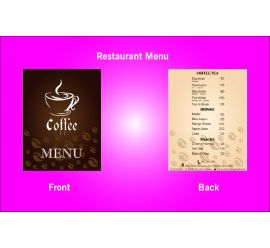 Single Page Restaurant Coffee Menu Template - V25