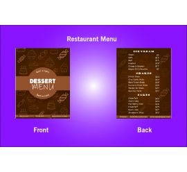 Restaurant Dessert Menu Design Template - V26