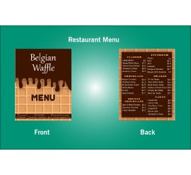 Restaurant Belgian Waffle Menu Design Template - V27