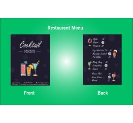 Restaurant Cocktail Menu Design Template - V29