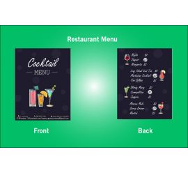 Restaurant Cocktail Menu Design Template - V29