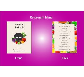 Restaurant Fruit Salad Menu Design Template - V32