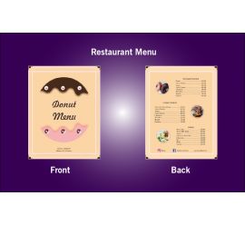 Restaurant Donut Menu Design Template - S12