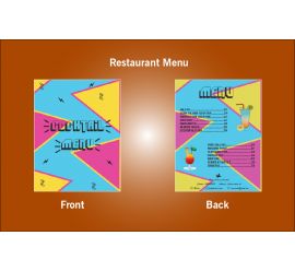 One Page Restaurant Cocktail Menu Design Template - S13