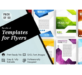 50 Flyer Graphic Design Templates Bundle 