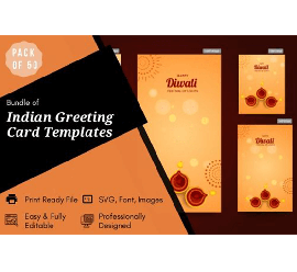 25 Indian Greeting Card Templates Bundle