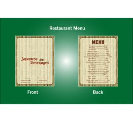 Restaurant Japanese Beverages Menu Design Template - S16