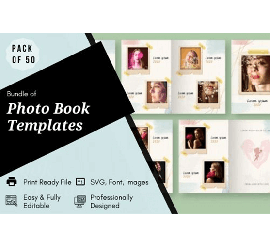 50 Photo Book Templates Bundle 