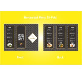 Restaurant Thai Tri-Fold Menu Design Template -S49