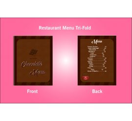 Restaurant Chocolate Menu Design Template -S48