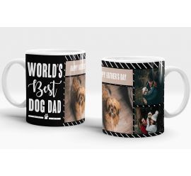 World Best Dog Dad Happy Father's Day Mug Design 
