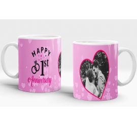 Happy 1st Anniversary Mug Design