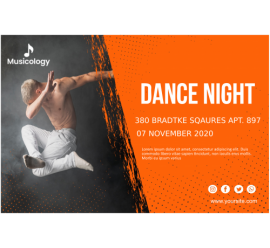 Dance Night Banner Template