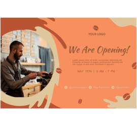 Opening Restaurant Banner Template