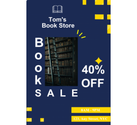 Tom's Book Store Poster - 30 (24x36)
