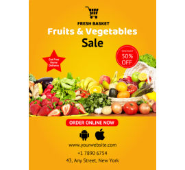 Fruits & Vegetables Sale Poster - 36 (18x24)