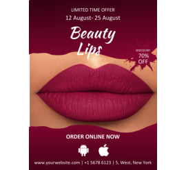 Beauty Lips Poster -38 (18x24) 
