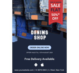 Denim Shop Sale Poster - 45 (18x24)