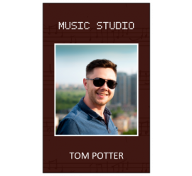 Music Studio I'd Card   
