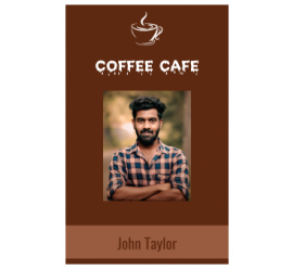 Coffee Cafe I'd Card    