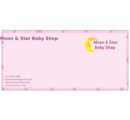 Moon & Star Baby Shop Envelope