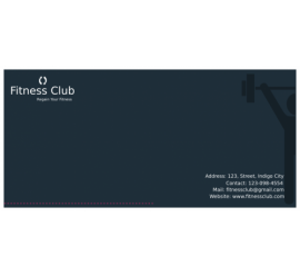 Fitness Club Envelope     