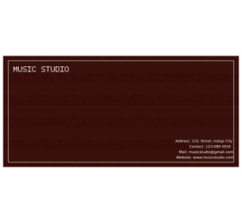 Music Studio Envelope    
