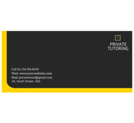 Private Tutoring Envelope  