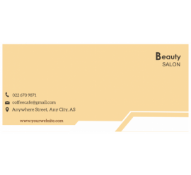 Beauty Salon Envelope    