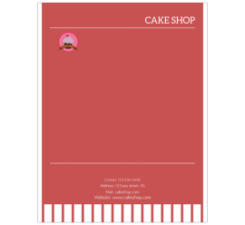 Cake Shop Letterhead