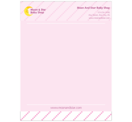 Moon & Star Baby Shop Letterhead 