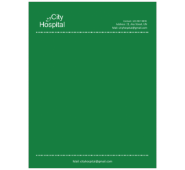 City Hospital Letterhead 