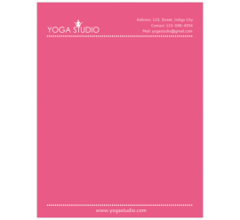 Yoga Studio Letterhead    