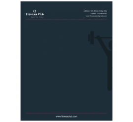 Fitness Club Letterhead      
