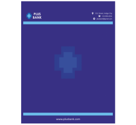 Plus Bank Letterhead    