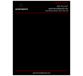 Apartment Housing Letterhead      