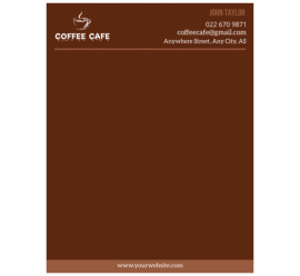 Coffee Cafe Letterhead      